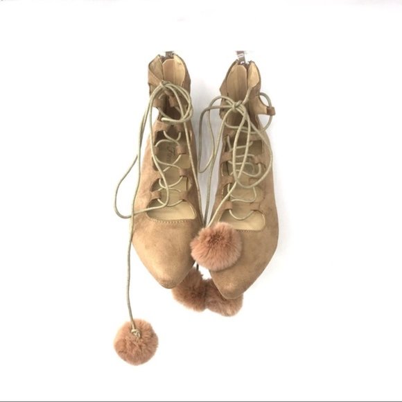 Pom Pom Flats Beige - Picture 7 of 8